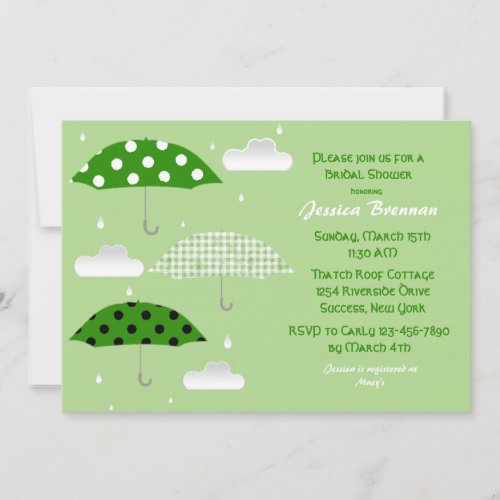 St Patricks Day Bridal Shower Invitation