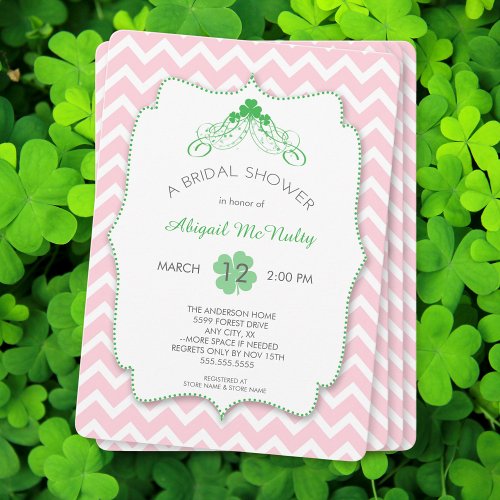 St Patricks Day Bridal Shower Irish Invites