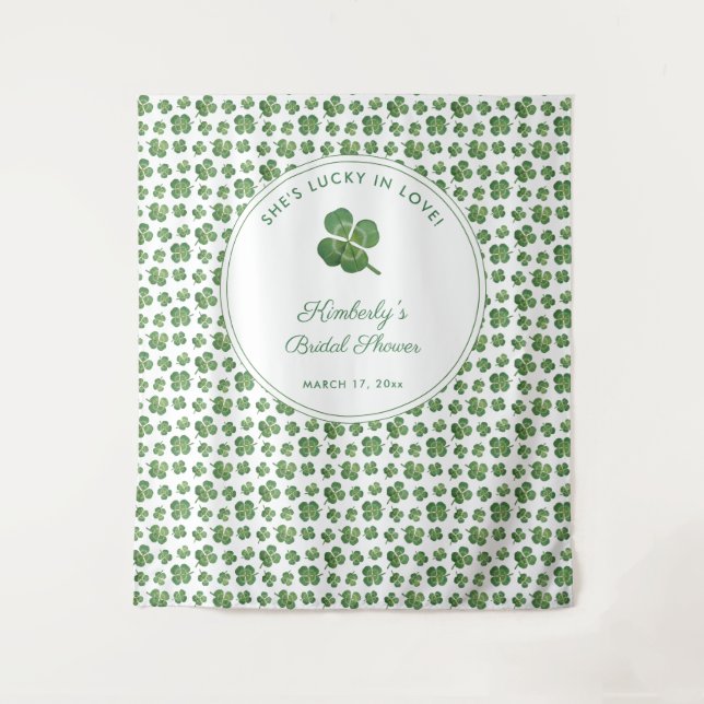 St Patrick's Day Bridal Shower Photo Backdrop (Front)