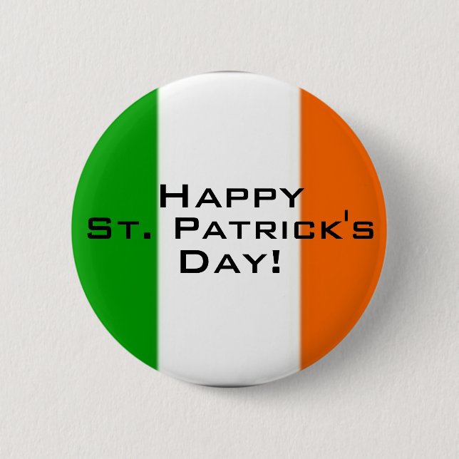 St Patrick's Day - Brilliant Button! Pinback Button (Front)