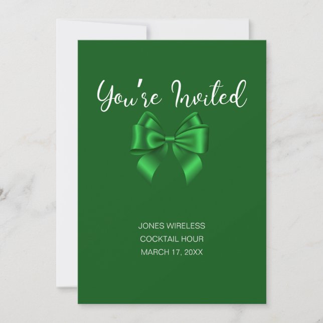 St Patricks Day Business Party  Invitation (Front)