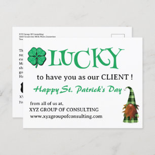 St.Patrick's Day Business Promotional Holiday Postcard