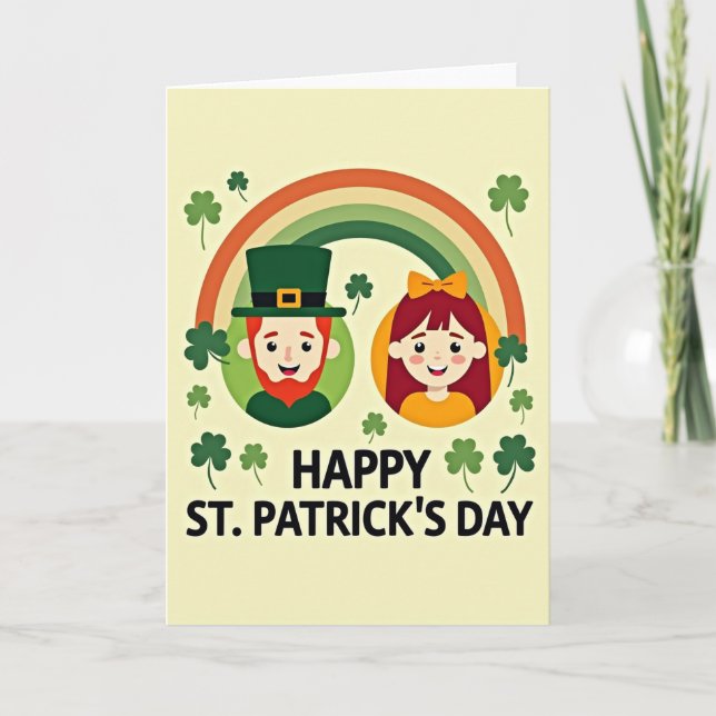 St Patricks Day Busts Card (Front)