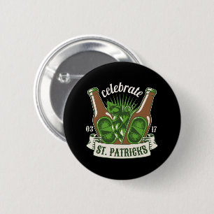 St patricks day button