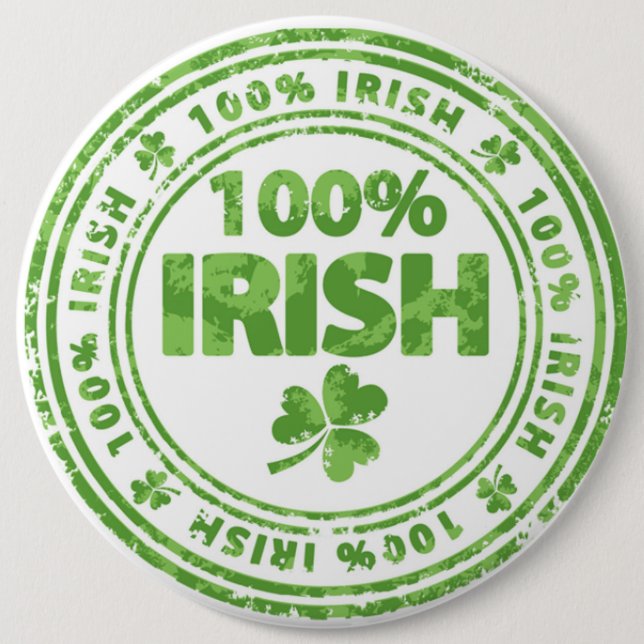 St Patrick's Day Button/Clovers Pinback Button (Front)