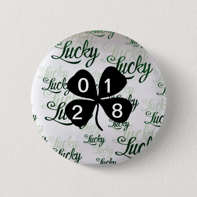 St Patrick's Day Button with year (Front)