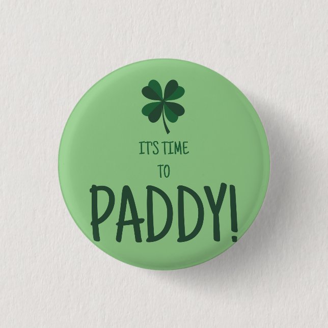 St. Patrick's Day Buttons, Green Button (Front)
