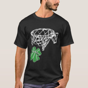 St Patricks Day Bysketbyll Shamrock Men Women Girl T-Shirt