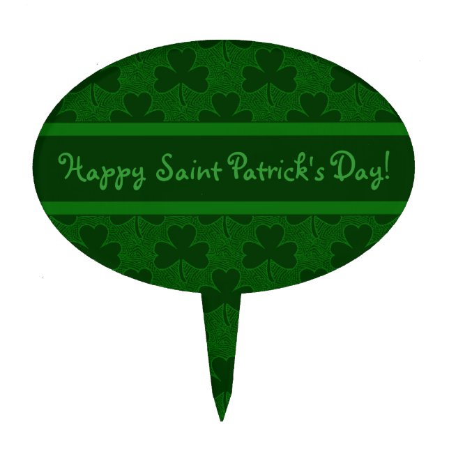 St. Patrick's Day Cake Topper (Front)