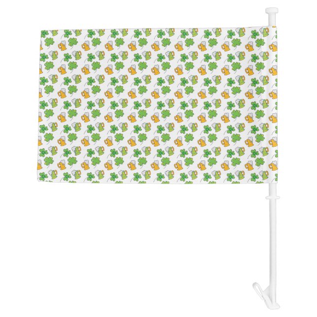 St. Patrick's Day Car Flag (Back)