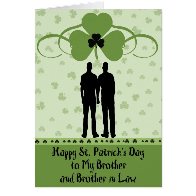 St. Patrick's Day Card,  Brother & Brother in Law (Front)