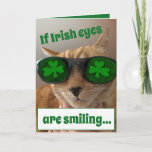 St. Patrick&#39;s Day Card Featuring Cool Cat at Zazzle