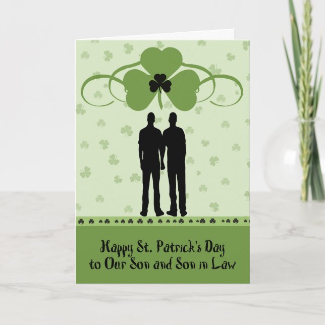 St. Patrick's Day Card for Son & Son in Law (Front)
