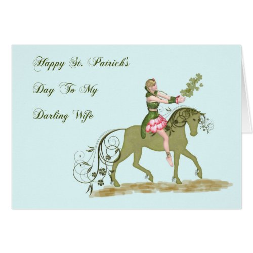 St Patricks Day Card for Wife