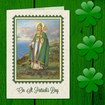 St. Patrick's Day Card W/prayer And Verse Inside by ShowerOfRoses at Zazzle
