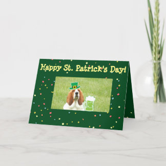 "St. Patrick's Day Card" with Basset Hound Card