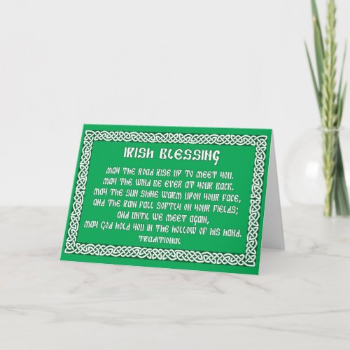 St Patricks Day Card with Irish Blessing 1