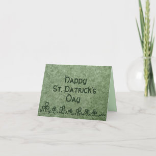 St. Patrick's Day card with Shamrock border design