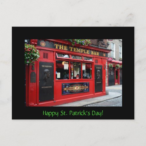 St Patricks Day card with Temple Bar