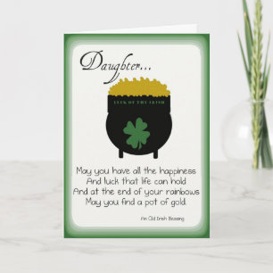 St. Patrick's Day Cards for Daughter