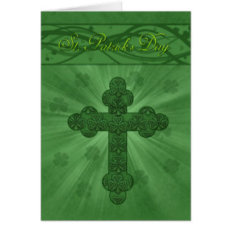 St. Patrick's Day Cards With Cross And Shamrocks