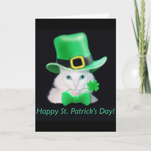 StPatricks Day Cat Card