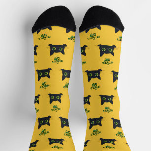 St. Patrick's Day Cat Funny Socks