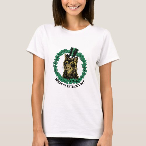 St Patricks Day Cat T_Shirt