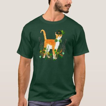 St. Patrick's Day Cat T-shirt by orsobear at Zazzle
