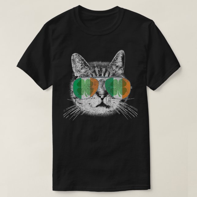 St Patricks Day Cat Tricks Irish Saint Cattys Sham T-Shirt (Design Front)