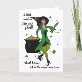 ST Patrick's Day Cauldron of Gold card
