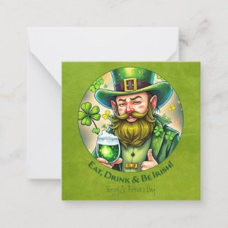 St. Patrick's Day Celebration - a Toast to Happine Note Card