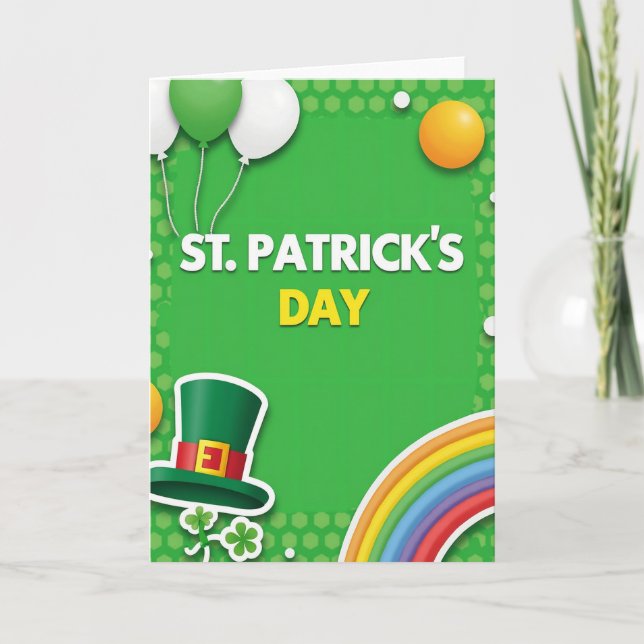 St Patricks Day Celebration Card (Front)
