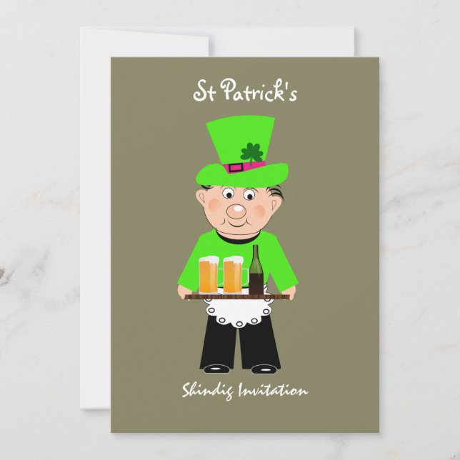 St Patrick's Day Celebration Party Invitations (Front)