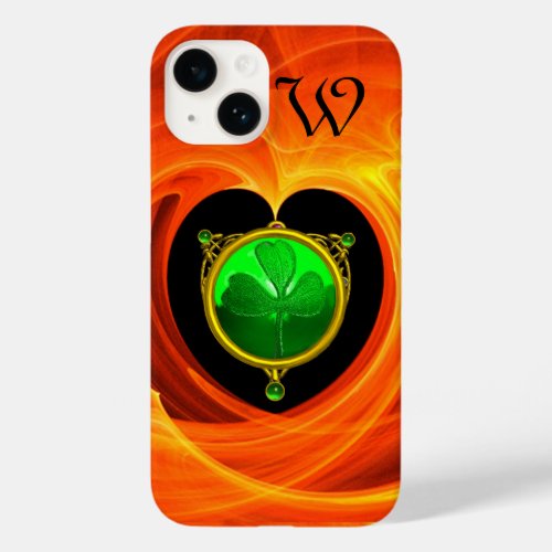 ST PATRICKS DAY CELTIC HEART SHAMROCK MONOGRAM Case_Mate iPhone 14 CASE