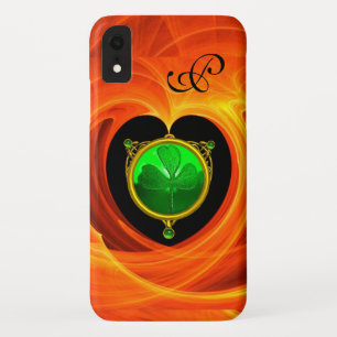 ST PATRICK'S DAY CELTIC HEART,SHAMROCK MONOGRAM iPhone XR CASE