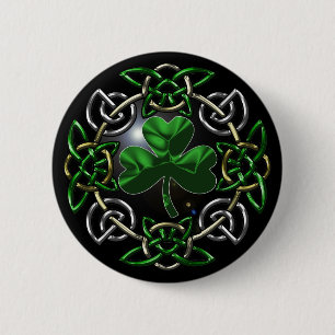 St. Patrick's Day Celtic knot design Pinback Button