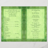 St. Patrick's Day Celtic Love Knot Wedding Program (Back)