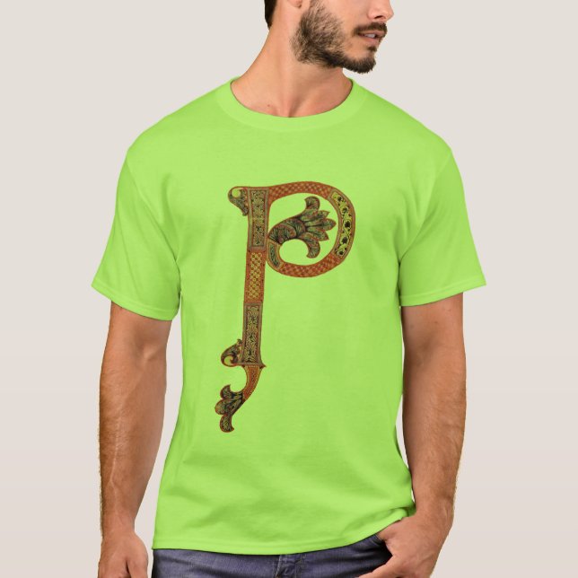 ST PATRICK'S DAY CELTIC P MONOGRAM  WITH SHAMROCK T-Shirt (Front)