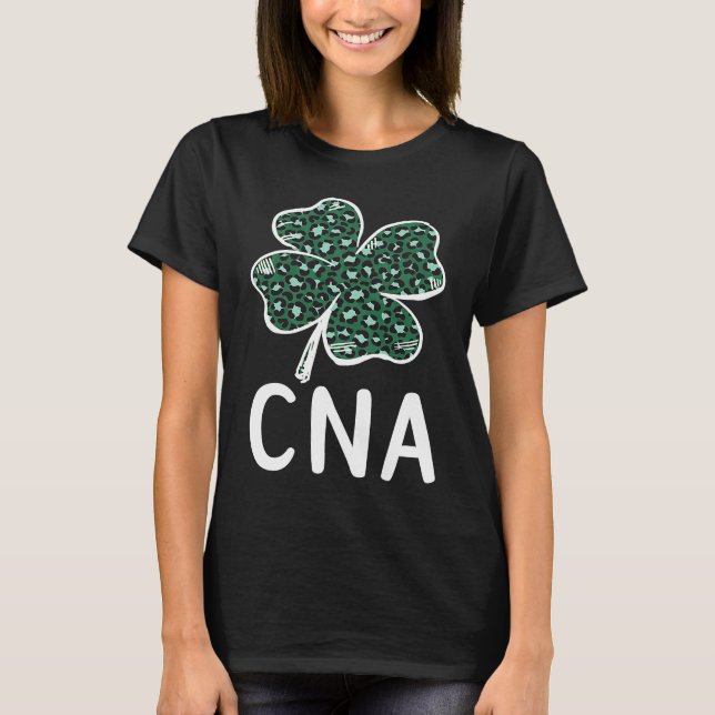 St Patrick's Day Certified Nursing Assistant Shamr T-Shirt (Front)