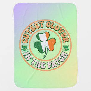 St. Patrick's Day Charm Cutest Clover in the Patch Baby Blanket