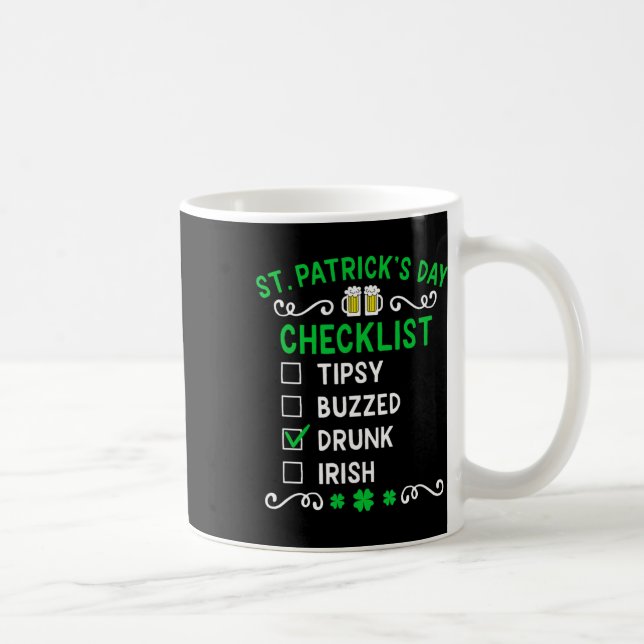 St Patricks Day Checklist  Coffee Mug (Right)