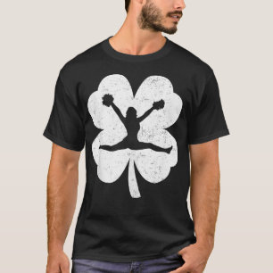 St Patricks Day Cheerleader Irish Shamrock Cheerle T-Shirt