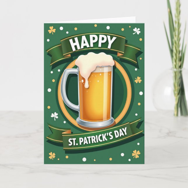 St Patricks Day Cheers Card (Front)