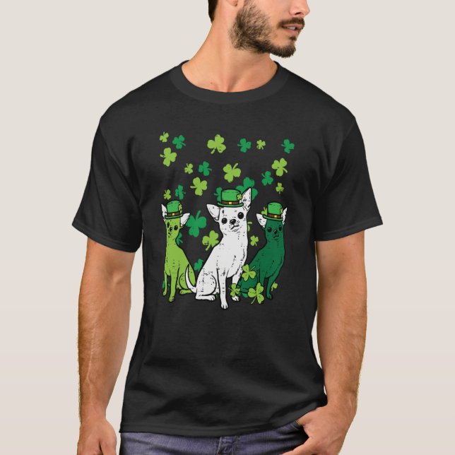 St Patricks Day Chihuahuas Dog Saint Paddys Men Wo T-Shirt (Front)
