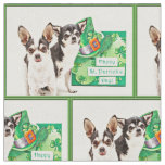 St. Patrick's Day Chihuahua's Fabric