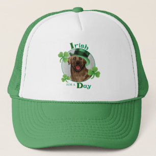 St. Patrick's Day Chocolate Lab Trucker Hat