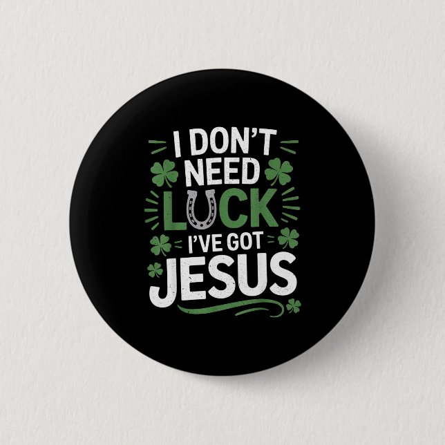 St. Patrick's Day Christian  Button (Front)