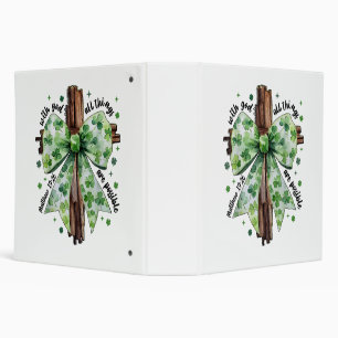 St. Patrick's Day Christian Faith Clover Shamrock 3 Ring Binder