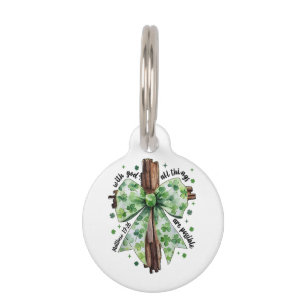 St. Patrick's Day Christian Faith Clover Shamrock Pet ID Tag
